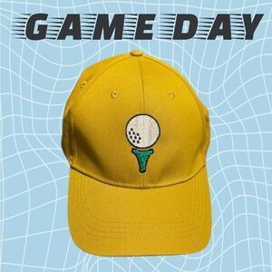 🆕Dark Yellow Golf Embroidered Cap